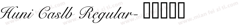 Huni Caslb Regular字体转换